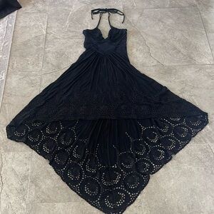 Gently worn SKY halter dress with eyelet details